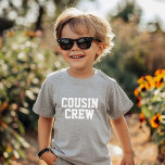 T-shirt Pour Bébé Cousin Crew Kids<br><div class="desc">Vêtements imprimés personnalisés avec le graphique "Cousin Crew" ou tout autre texte personnalisé. Utilisez les outils de conception pour modifier les polices de texte et les couleurs ou ajouter vos propres photos pour créer un modèle de t-shirt personnalisé. Faites votre choix parmi une grande variété de t-shirts, de débardeurs et...</div>