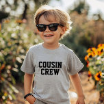 T-shirt Pour Bébé Cousin Crew Kids<br><div class="desc">Vêtements imprimés personnalisés avec le graphique "Cousin Crew" ou tout autre texte personnalisé. Utilisez les outils de conception pour modifier les polices de texte et les couleurs ou ajouter vos propres photos pour créer un modèle de t-shirt personnalisé. Faites votre choix parmi une grande variété de t-shirts, de débardeurs et...</div>