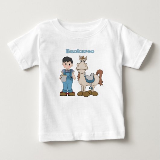 T-shirt Pour Bébé Cow-boy Buckaroo (Devant)