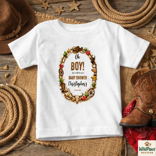 T-shirt Pour Bébé Cowboy Wild West Rodeo Ranch Bébé Western Rustiq