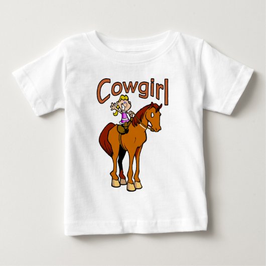 T-shirt Pour Bébé Cowgirl (Devant)