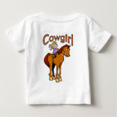 T-shirt Pour Bébé Cowgirl (Dos)