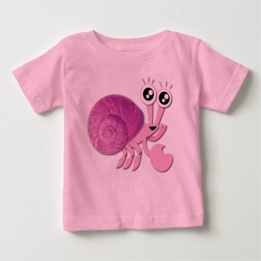 T-shirt Pour Bébé Crabe à hermite rose (Devant)