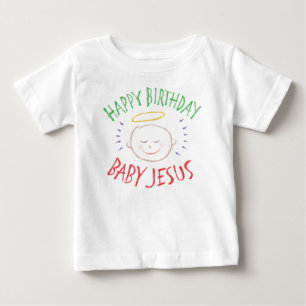 T-shirt Pour Bébé Craie colorée - Jésus-Christ de bébé de joyeux