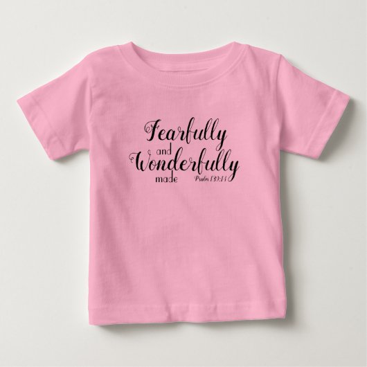 T-shirt Pour Bébé Craintivement et merveilleusement fait (Devant)