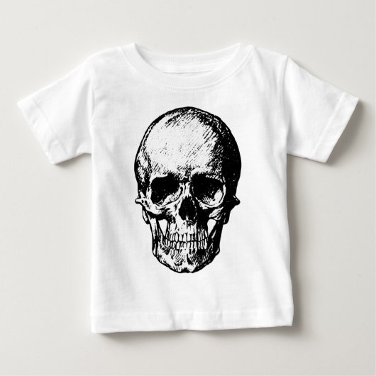 T-shirt Pour Bébé Crâne (Devant)