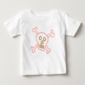 T-shirt Pour Bébé Crâne de fille et os croisés