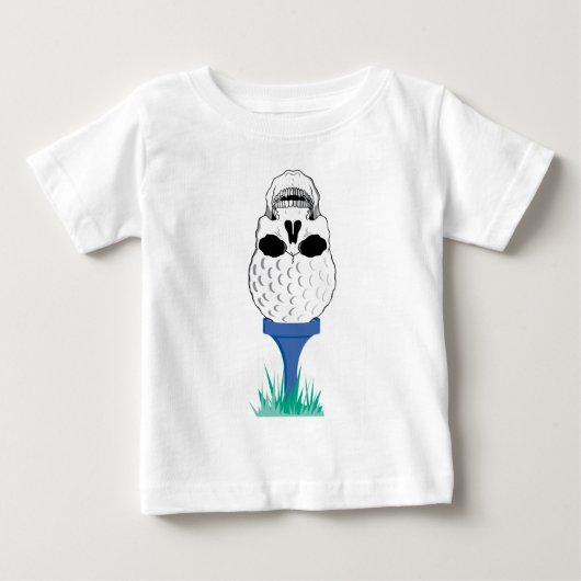 T-shirt Pour Bébé Crâne de golf (Devant)