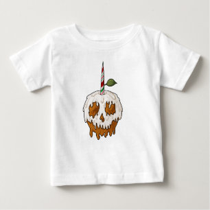 T-shirt Pour Bébé Crâne de pomme de caramel doux à la mort