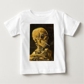 T-shirt Pour Bébé Crâne de Van Gogh avec la cigarette brûlante