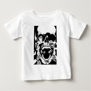 T-shirt Pour Bébé Crâne et anneaux