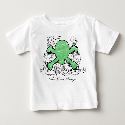 T-shirt Pour Bébé Crâne et os croisés - Chemise (Devant)