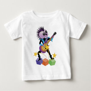 T-shirt Pour Bébé Crâne Punk Rock