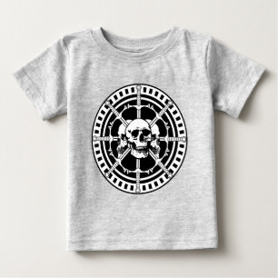 T-shirt Pour Bébé Crânes avec épées