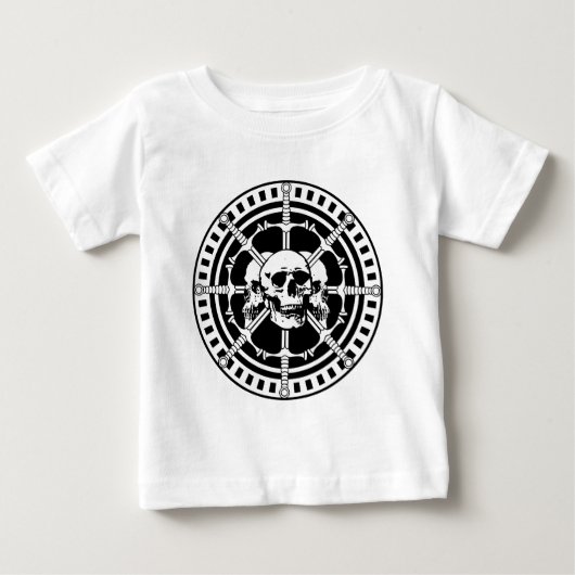 T-shirt Pour Bébé Crânes avec épées (Devant)