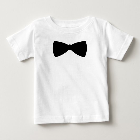 T-shirt Pour Bébé cravate à arc noir (Devant)