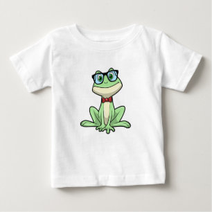 T-shirt Pour Bébé Cravate de lunettes pour étudiants Nerd grenouille