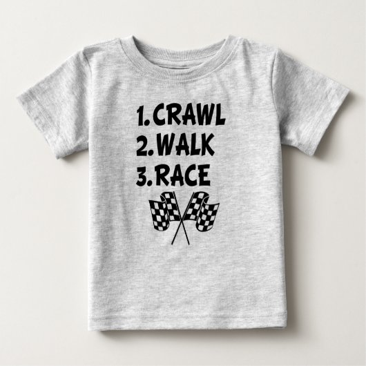 T-shirt Pour Bébé Crawl Walk Race drôle baby-shirt garçon (Devant)