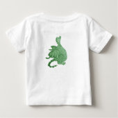 T-shirt Pour Bébé créature imaginaire mythique dragon vert mignon (Dos)