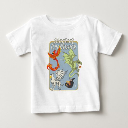 T-shirt Pour Bébé Créatures Magiques Graphique Vintage (Devant)