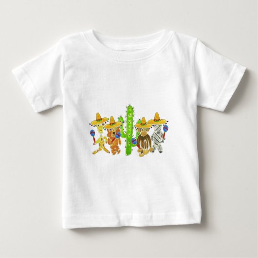 T-shirt Pour Bébé Créatures mexicaines de fiesta (Devant)