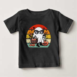T-shirt Pour Bébé Creepy Funny Halloween Casual Ghost
