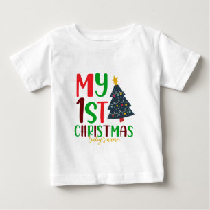 T-shirt Pour Bébé Créez le premier Noël de votre bébé