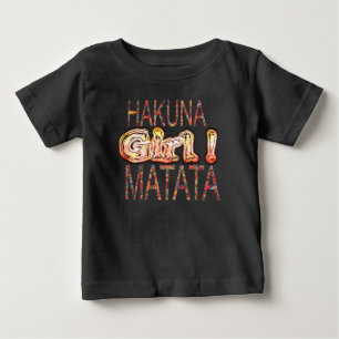 T-shirt Pour Bébé Créez vos propres couleurs de fille Hakuna Matata