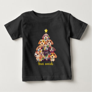 T-shirt Pour Bébé Créez votre propre arbre de chien de Noël