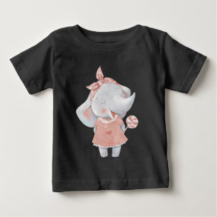 T-shirt Pour Bébé Créez votre propre belle lollipop éléphant