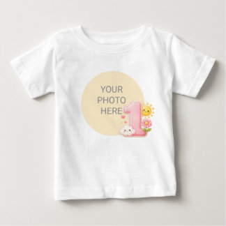 T-shirt Pour Bébé Créez Votre Propre Chemise Rose Pour Le 1er Annive