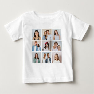 T-shirt Pour Bébé Créez votre propre collage de 9 photos
