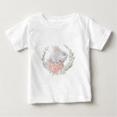 T-shirt Pour Bébé Créez Votre Propre Éléphant Mignon Fille d'Anniver (Devant)