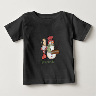 T-shirt Pour Bébé Créez votre propre Gnome de Noël & Snowman