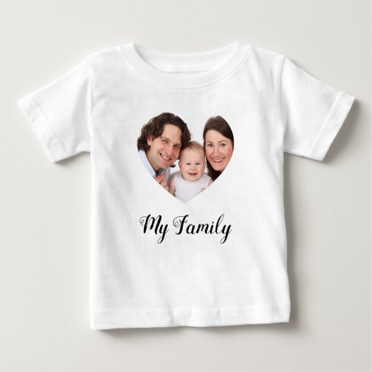 T-shirt Pour Bébé Créez votre propre J'aime Ma famille Saint-Valenti (Devant)