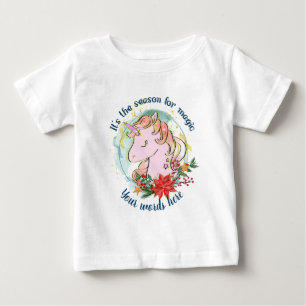 T-shirt Pour Bébé Créez votre propre licorne magique de Noël