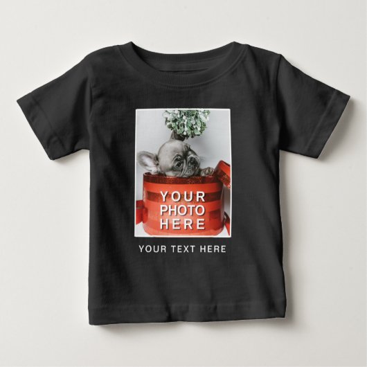 T-shirt Pour Bébé Créez votre propre photo et votre propre texte per (Devant)