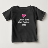 T-shirt Pour Bébé Créez votre propre texte personnalisé avec Pink He (Devant)