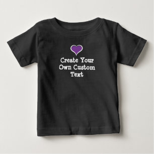 T-shirt Pour Bébé Créez votre propre texte personnalisé avec Purpl