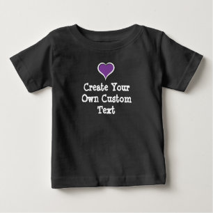 T-shirt Pour Bébé Créez votre propre texte personnalisé avec Purple