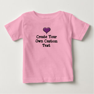 T-shirt Pour Bébé Créez votre propre texte personnalisé avec Purple