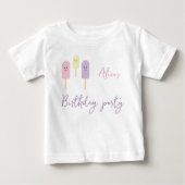 T-shirt Pour Bébé Crème de glace cône Scoop Confetti Anniversaire de (Devant)