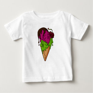 T-shirt Pour Bébé Crème glacée de crâne de Berry doux mortel