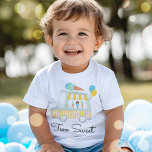 T-shirt Pour Bébé Crème glacée pour garçon Deux douces tenue de fête<br><div class="desc">Boy Ice Cream Two Sweet 2nd Birthday Party Outfit Baby T-Shirt Tous les designs sont © PIXEL PERFECTION PARTY LTD</div>