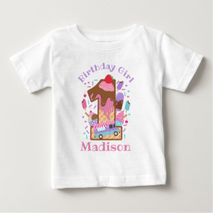 T-shirt Pour Bébé Crème glacée Premier anniversaire chemise popcicul