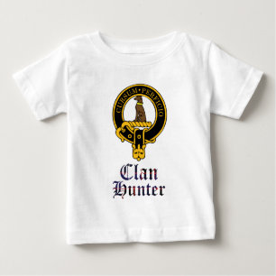 T-shirt Pour Bébé Crête de chasseur et nom écossais de clan de