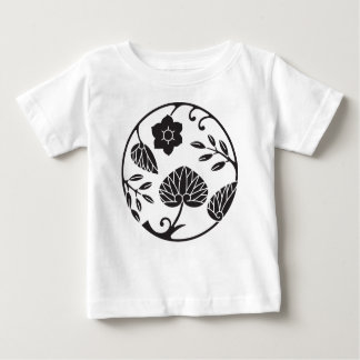 T-shirt Pour Bébé Crête japonaise 0048 - fleurs et feuille
