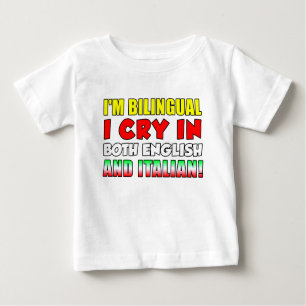 T-shirt Pour Bébé Cri bilingue en italien