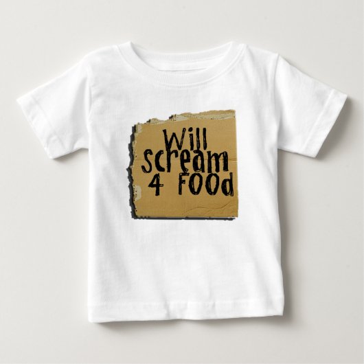 T-shirt Pour Bébé Criera la nourriture 4 (Devant)