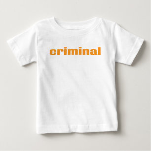 T-shirt Pour Bébé Criminalité